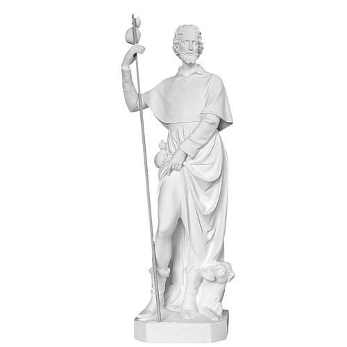 Heiliger Rochus mit Hund 100 cm Marmorpulver Statue 1