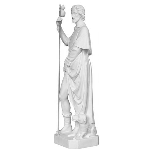 Heiliger Rochus mit Hund 100 cm Marmorpulver Statue 5