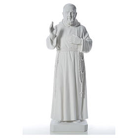 Imágenes en polvo de mármol de Carrara: San Padre Pio 110cm polvo de mármol blanco
