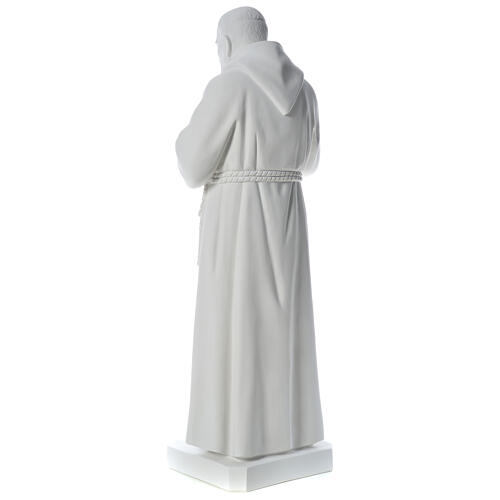San Padre Pio 110cm polvo de mármol blanco 5