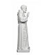 San Padre Pio 110 cm polvere di marmo bianco s6