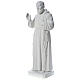 Święty Ojciec Pio proszek marmurowy biały 110cm s3