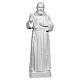 Padre Pio 110 cm mármore branco s1