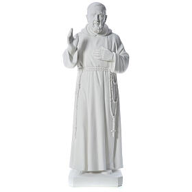 Padre Pio statue in reconstituted Carrara marble, 110 cm