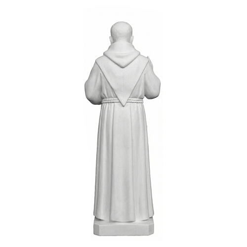 Padre Pio statue in reconstituted Carrara marble, 110 cm 7