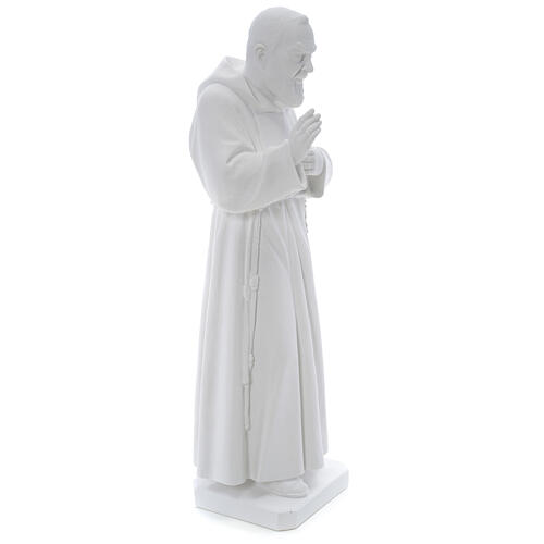 Padre Pio statue made of reconstituted Carrara marble, 60 cm. 4