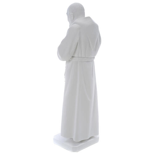 Padre Pio statue made of reconstituted Carrara marble, 60 cm. 5