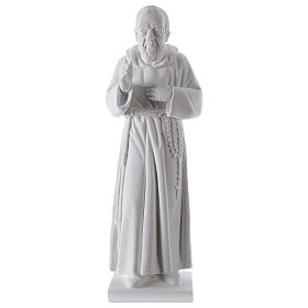 Saint Pio poudre marbre de Carrara 50 cm