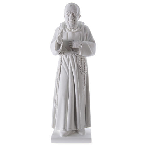 Saint Pio poudre marbre de Carrara 50 cm 1