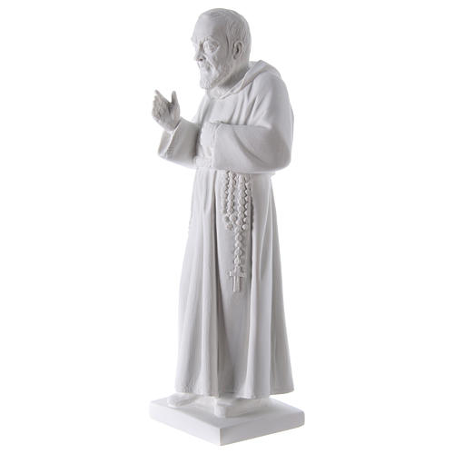 Saint Pio poudre marbre de Carrara 50 cm 3