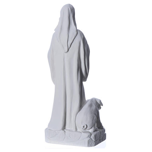 Saint Anthony the Abbot in reconstituted Carrara marble, 35 cm 8