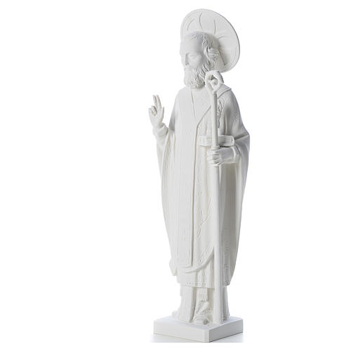 Saint Nicholas statue in reconstituted Carrara marble, 55 cm 2