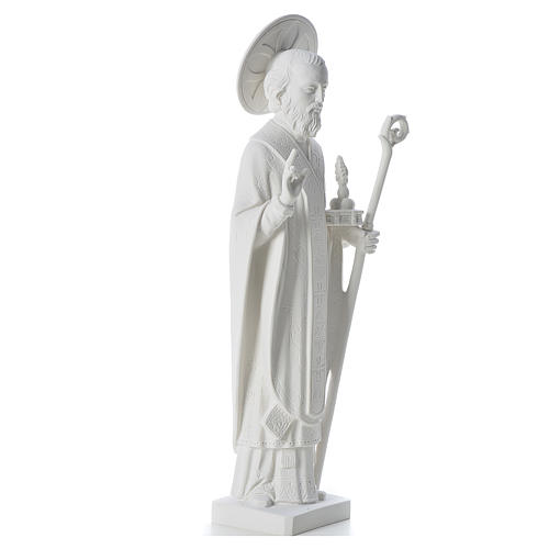 Saint Nicholas statue in Composite Carrara marble, 55 cm 4
