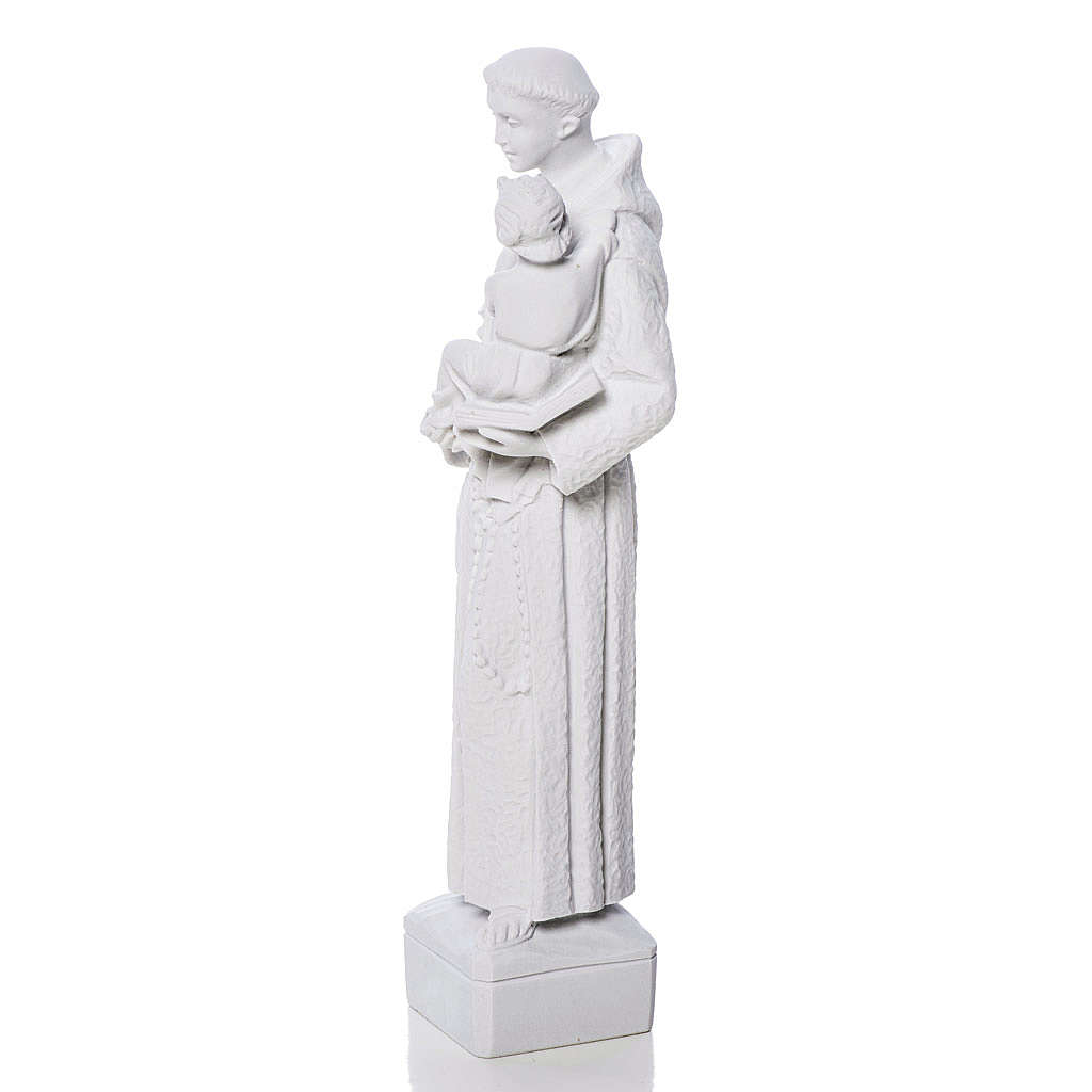 Heiliger Antonius Padua Relief – 32 Cm Hoch, Aus Marmorguss, Handgemacht In Italien