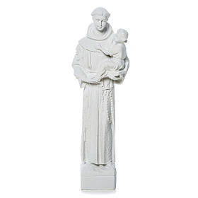 Saint Anthony of Padua statue in reconstituted Carrara marble 30 cm