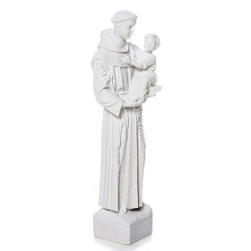 Sant'Antonio da Padova marmo bianco 30 cm