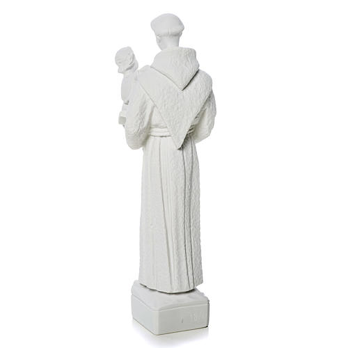Sant'Antonio da Padova marmo bianco 30 cm 4