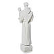 Święty Antoni z Padwy marmur biały 30 cm s4