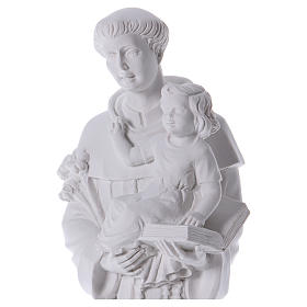 Heiliger Antonius von Padua Statue Marmorpulver weiß 74-80 cm