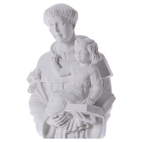 Heiliger Antonius von Padua Statue Marmorpulver weiß 74-80 cm 2