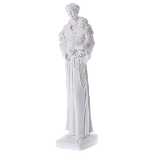Heiliger Antonius von Padua Statue Marmorpulver weiß 74-80 cm 3
