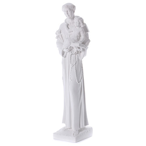 Saint Anthony of Padua in reconstituted Carrara marble 74-80 cm 3