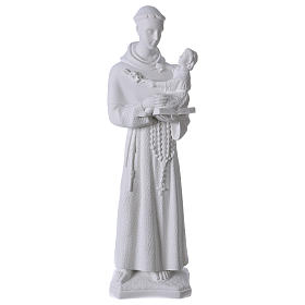 Heiliger Antonius von Padua 60 cm Statue Marmorguss weiß