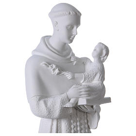 Heiliger Antonius von Padua 60 cm Statue Marmorguss weiß