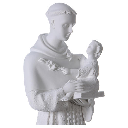 Heiliger Antonius von Padua 60 cm Statue Marmorguss weiß 2