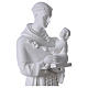 Heiliger Antonius von Padua 60 cm Statue Marmorguss weiß s2