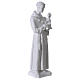 Heiliger Antonius von Padua 60 cm Statue Marmorguss weiß s4