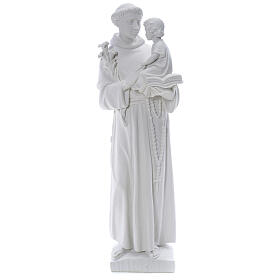 Heiliger Antonius 65 cm Statue Marmorguss weiß