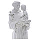 Heiliger Antonius 65 cm Statue Marmorguss weiß s2