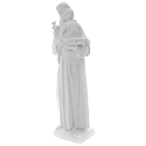 Saint Anthony statue in reconstituted Carrara marble, 65 cm 3