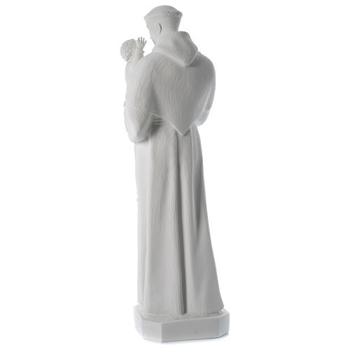 Saint Anthony reconstituted Carrara marble statue 100 cm 4