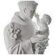 Saint Anthony reconstituted Carrara marble statue 100 cm s2