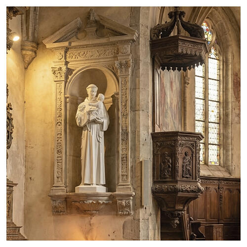 Statua Sant'Antonio marmo sintetico 100 cm 2