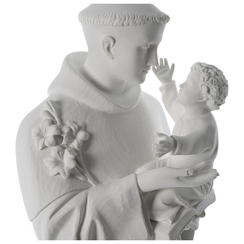 Saint Anthony composite Carrara marble statue 100 cm 2