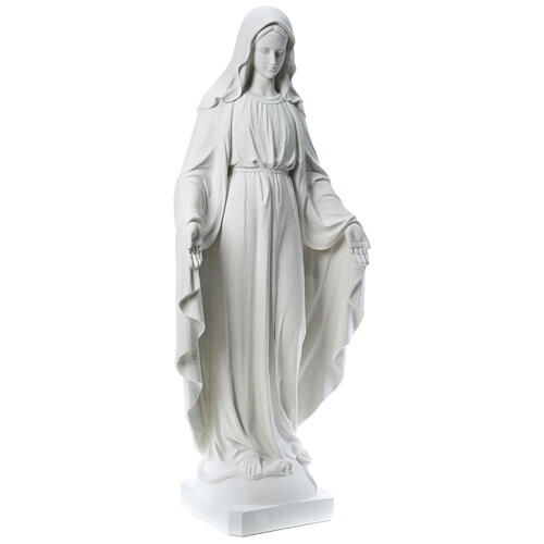 Our Lady of Miracles, 130cm in reconstituted Carrara marble 5