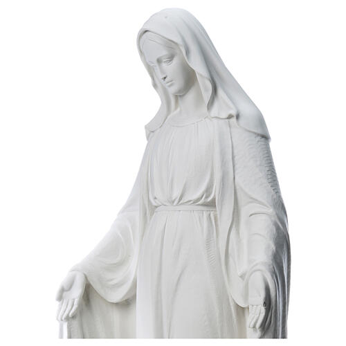 Virgen de la Medalla Milagrosa 130cm polvo de mármol Carrara 4