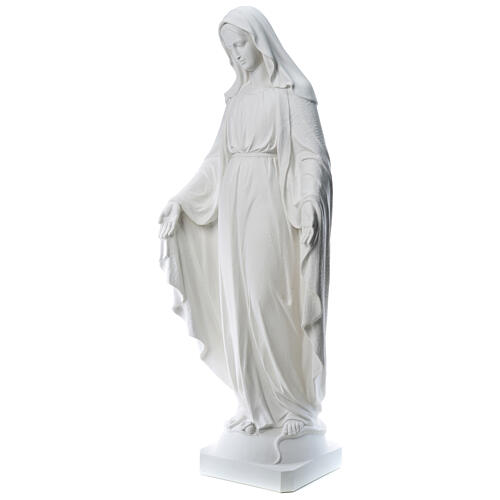 Our Lady of Miracles, 130cm in composite Carrara marble 3