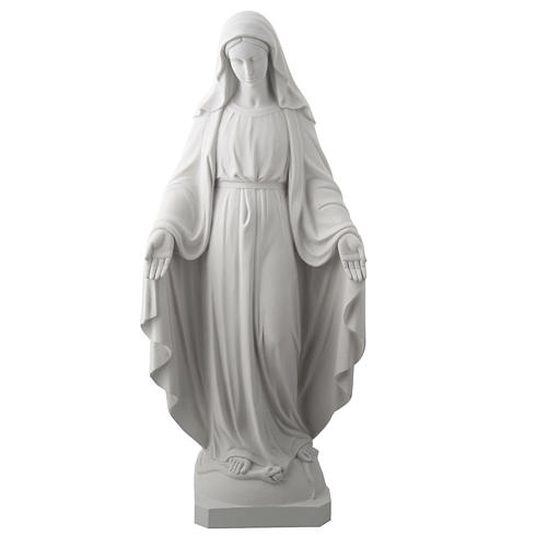 Statue Vierge Miraculeuse poudre de marbre 100 cm 1