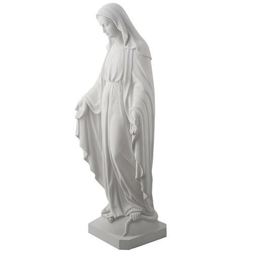 Statua Madonna Miracolosa marmo sintetico 100 cm 4