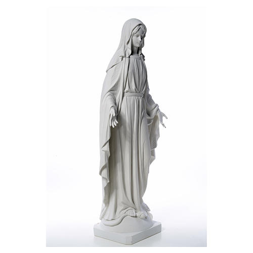Our Lady of Miracles in reconstituted Carrara marble, 100 cm 20