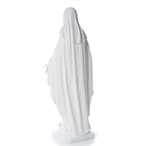 Our Lady of Miracles in reconstituted Carrara marble, 100 cm 4