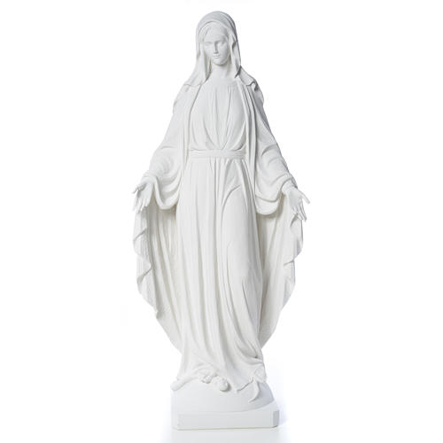 Our Lady of Miracles in reconstituted Carrara marble, 100 cm 5