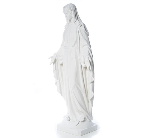 Our Lady of Miracles in reconstituted Carrara marble, 100 cm 6