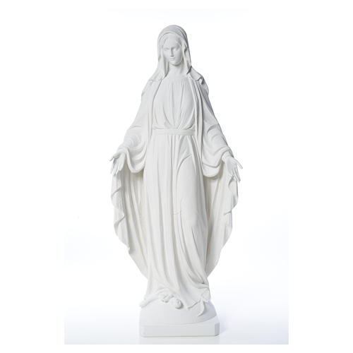 Our Lady of Miracles in reconstituted Carrara marble, 100 cm 9