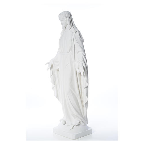 Our Lady of Miracles in reconstituted Carrara marble, 100 cm 10