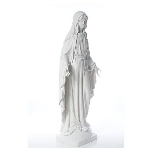 Our Lady of Miracles in reconstituted Carrara marble, 100 cm 12